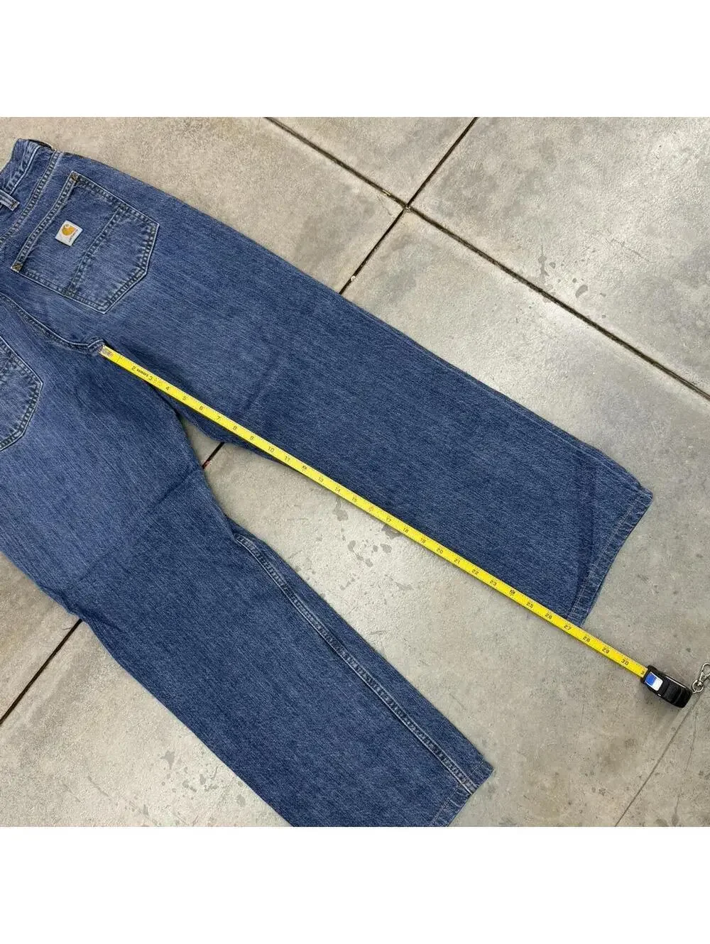 vintage carhartt blue relaxed baggy fit jeans size 34 x 34